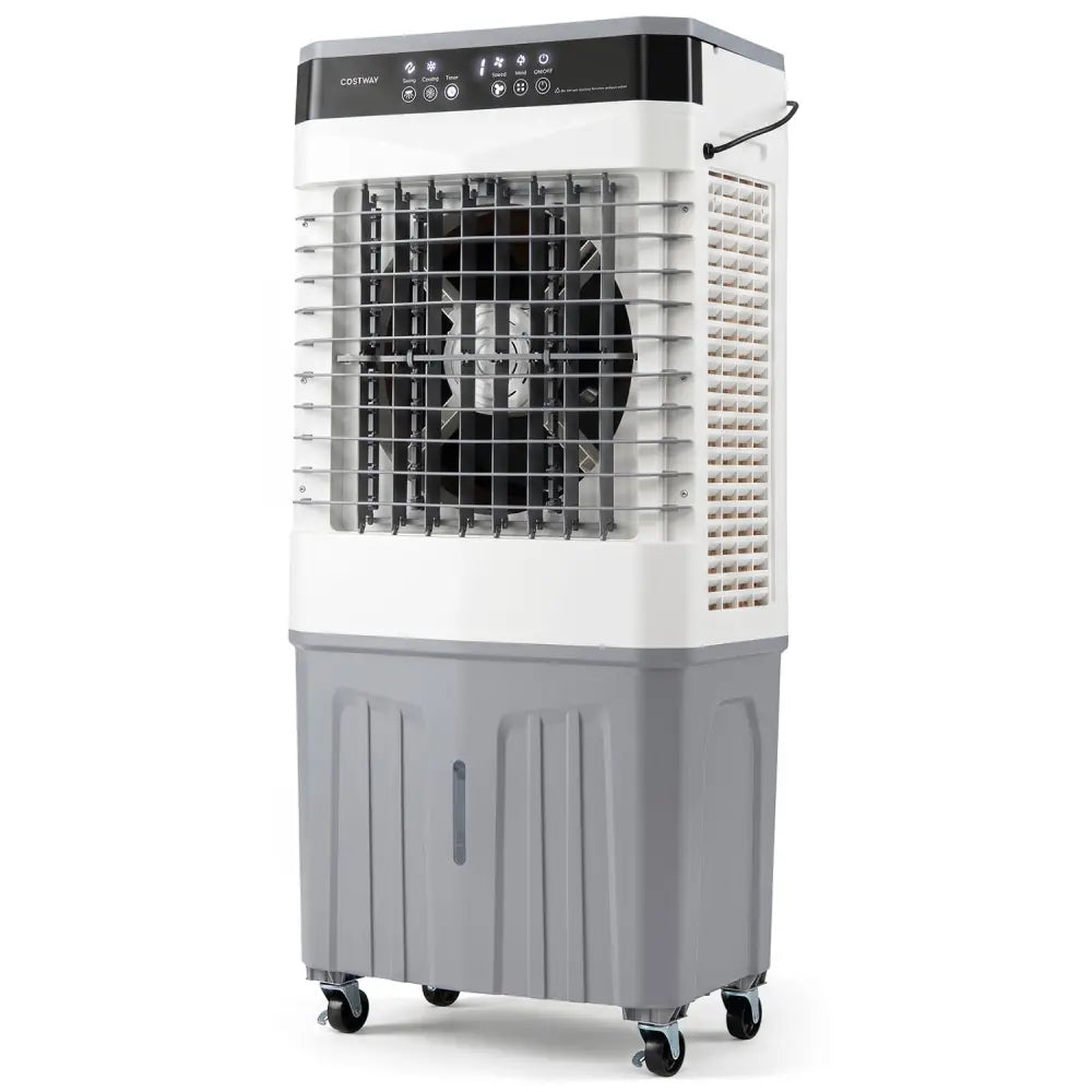 Swamp Cooler 2100 CFM 3-in-1 Evaporative Air Cooler with 7.2 Gal Water Tank-White - White - Air Coolers