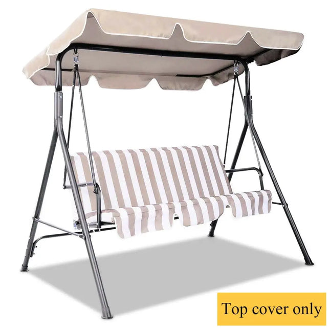 Swing Top Canopy Replacement Cover-Beige - Beige - Porch Swings
