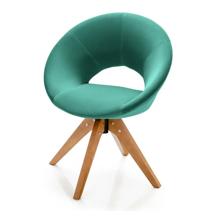 Swivel Accent Chair with Oversized Upholstered Seat for Home Office-Green - Green - Accent Chairs
