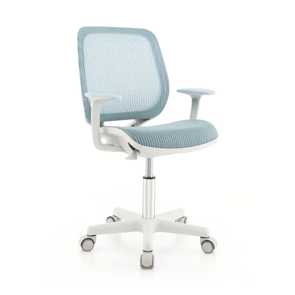 Swivel Mesh Children Computer Chair with Adjustable Height-Blue - Blue - Kids Chairs & Seating
