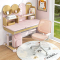Swivel Mesh Children Computer Chair with Adjustable Height-Pink - Pink - Kids Chairs & Seating