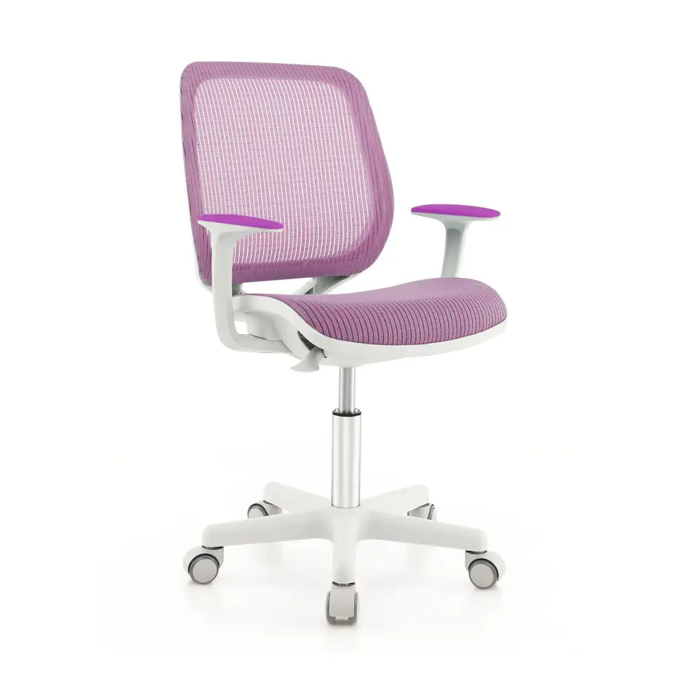 Swivel Mesh Children Computer Chair with Adjustable Height-Purple - Purple - Kids Chairs & Seating