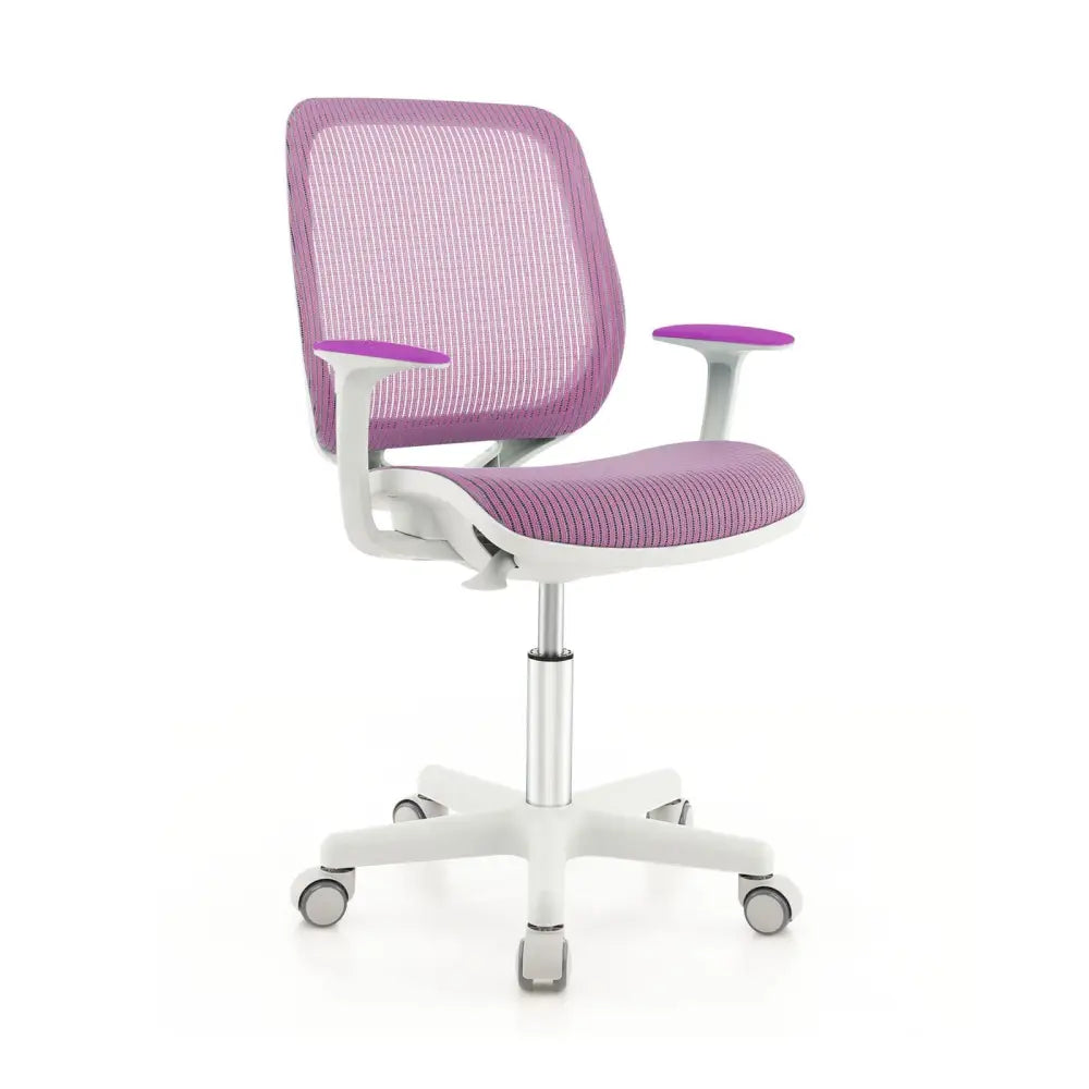 Swivel Mesh Children Computer Chair with Adjustable Height-Purple - Purple - Kids Chairs & Seating