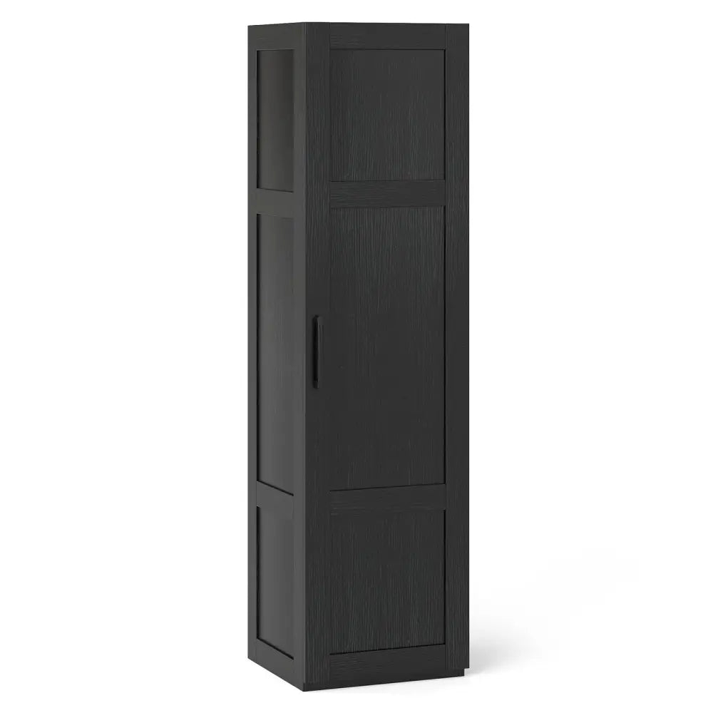 Tall Storage Cabinet with 4 Storage Shelves for Bathroom Living Room-Black - Black - Floor Cabinets
