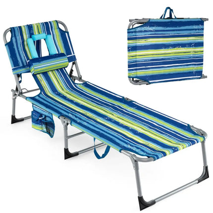 Tanning Chair with Face Arm Holes Folding ChairMulticolor - Oasis Home Essentials