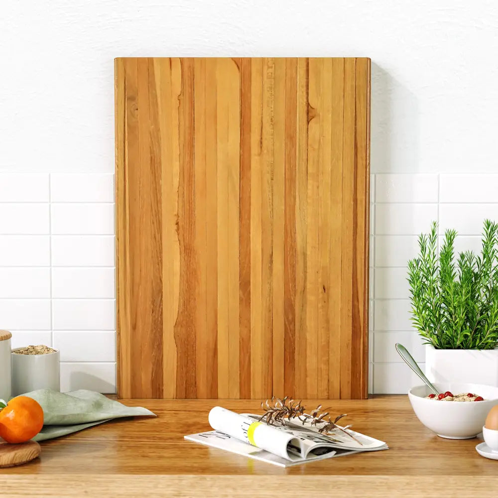 Teak Wood Cutting Board Extra Large 24 Inch Reversible Cutting Board with Handle - Natural - Kitchen Tools
