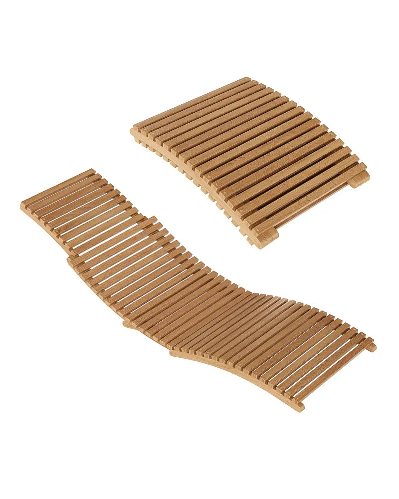 Teak Wood Patio Folding Chaise Lounge Chair with Slatted Seat-1 - Outdoor Chaise Lounges