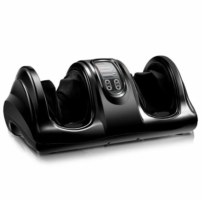 Therapeutic Shiatsu Foot Massager with High Intensity Rollers-Black - Black - Foot Massager