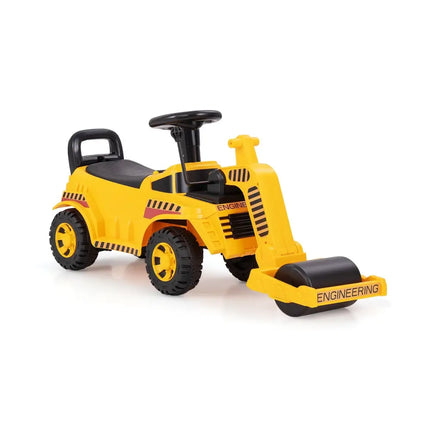 Toddler Ride on Car with Adjustable Roller and Under - Seat Storage - Yellow - Oasis Home Essentials
