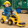 Toddler Ride on Car with Adjustable Roller and Under-Seat Storage-Yellow - Yellow - Push & Pedal Ride On Toys