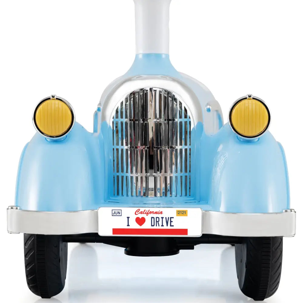 Toddler Ride on Toy Classic Sliding Car with Horn and LED Headlight-Blue - Blue - Push & Pedal Ride On Toys