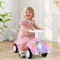 Toddler Ride on Toy Classic Sliding Car with Horn and LED Headlight-Pink - Pink - Push & Pedal Ride On Toys