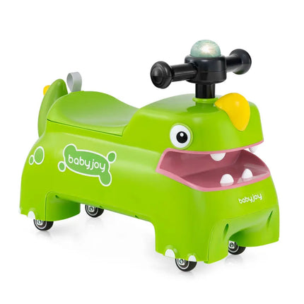 Toddler Ride on Toy Walking Sliding Car with Lights and Music-Green - Green - Push & Pedal Ride On Toys