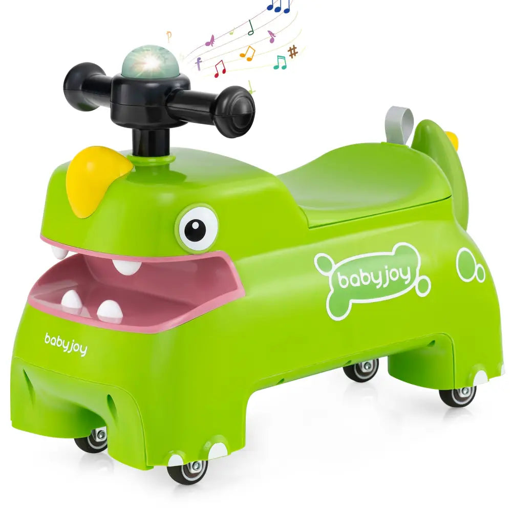 Toddler Ride on Toy Walking Sliding Car with Lights and Music-Green - Green - Push & Pedal Ride On Toys