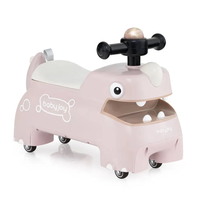 Toddler Ride on Toy Walking Sliding Car with Lights and Music-Pink - Pink - Push & Pedal Ride On Toys