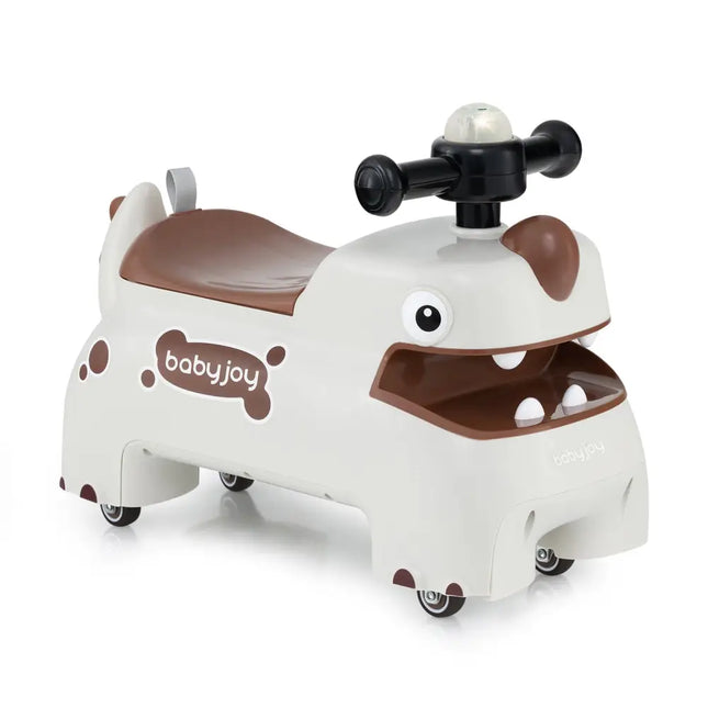 Toddler Ride on Toy Walking Sliding Car with Lights and Music-White - White - Push & Pedal Ride On Toys