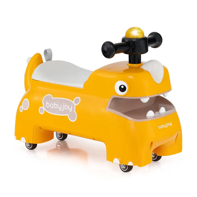 Toddler Ride on Toy Walking Sliding Car with Lights and Music-Yellow - Yellow - Push & Pedal Ride On Toys