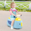 Toddler Ride on Toy with Trailer and Light Music-Blue - Blue - Push & Pedal Ride On Toys