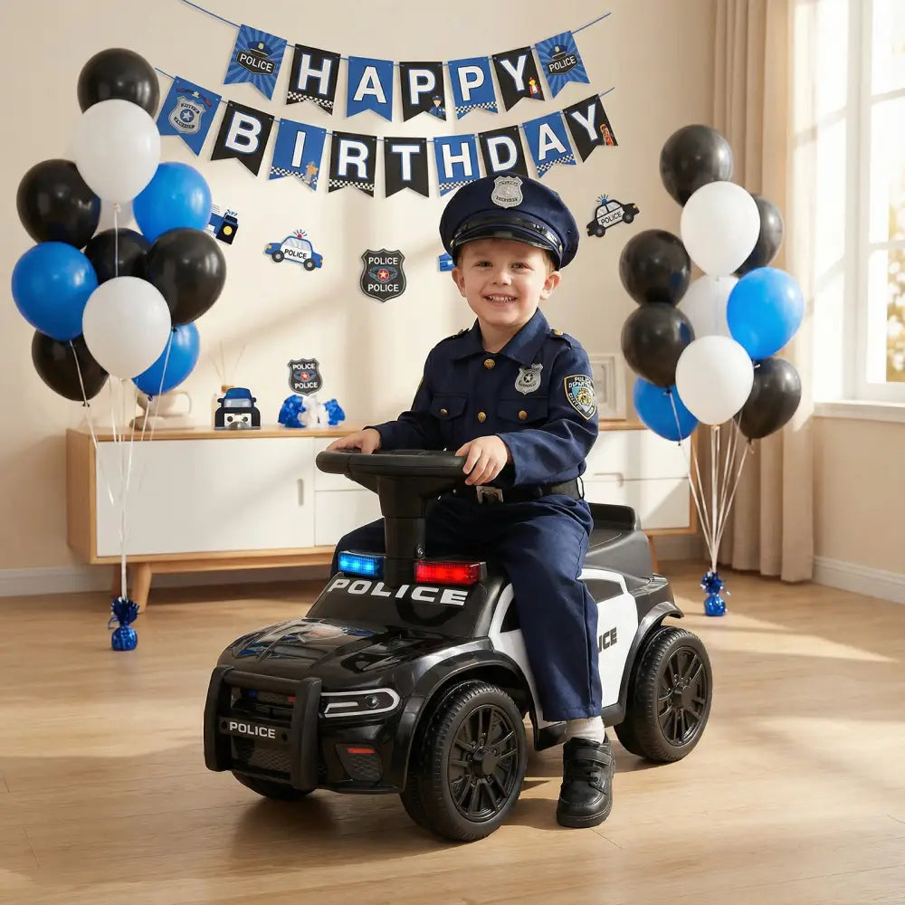 Toddler Sliding Car with Steering Wheel and Under-Seat Storage Push-Black - Black - Push & Pedal Ride On Toys
