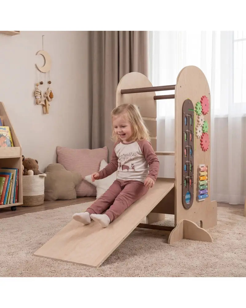 Toddler Standing Tower Kids Step Stool with Adjustable Height Chalkboard and Slide - Toddler & Kids Furniture