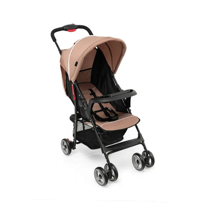 Toddler Travel Stroller for Airplane with Canopy and Adjustable Backrest-Coffee - Coffee - Baby Strollers