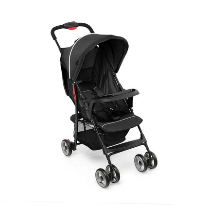 Toddler Travel Stroller for Airplane with Canopy and Adjustable Backrest-Black - Black - Baby Strollers