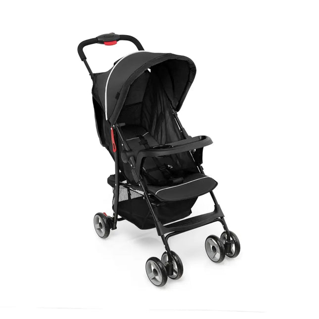 Toddler Travel Stroller for Airplane with Canopy and Adjustable Backrest-Black - Black - Baby Strollers