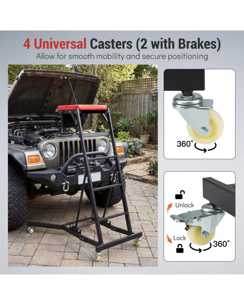 Topside Automotive Engine Creeper with 400 Pounds Capacity 42-69 Inches - Garages