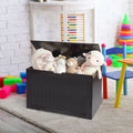 Toy Box Wooden Toy Organizer with Flip-Top Lid-Brown - Brown - Kids Storage