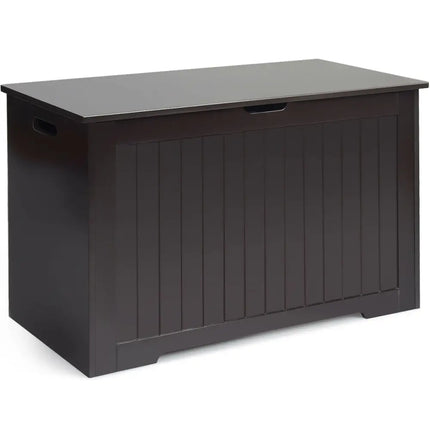 Toy Box Wooden Toy Organizer with Flip-Top Lid-Brown - Brown - Kids Storage