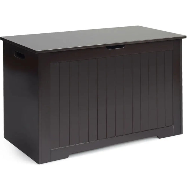 Toy Box Wooden Toy Organizer with Flip-Top Lid-Brown - Brown - Kids Storage