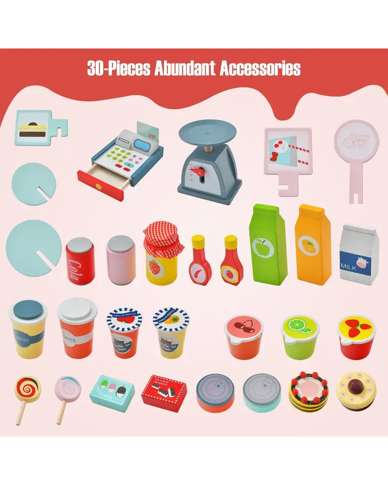 Toy Cart Play Set with POS Machine and Lovely Scale-Multicolor - Multicolor - Pretend Toys