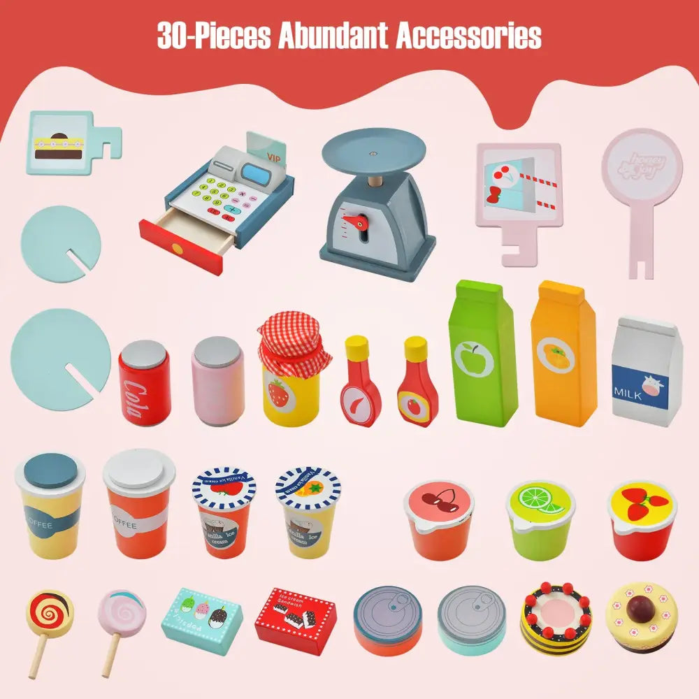 Toy Cart Play Set with POS Machine and Lovely Scale-Multicolor - Multicolor - Pretend Toys
