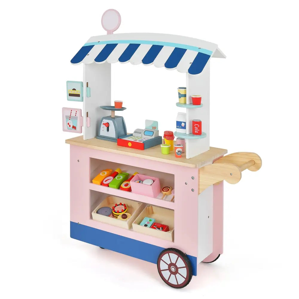 Toy Cart Play Set with POS Machine and Lovely Scale-Multicolor - Multicolor - Pretend Toys