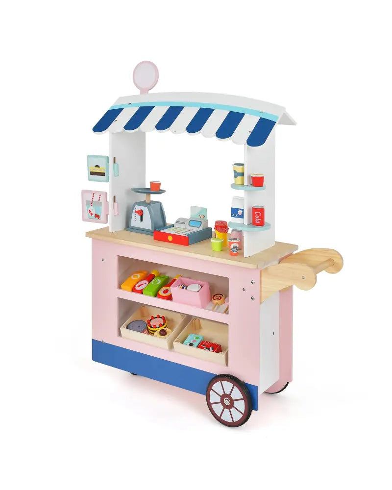Toy Cart Play Set with POS Machine and Lovely Scale-Multicolor - Multicolor - Pretend Toys