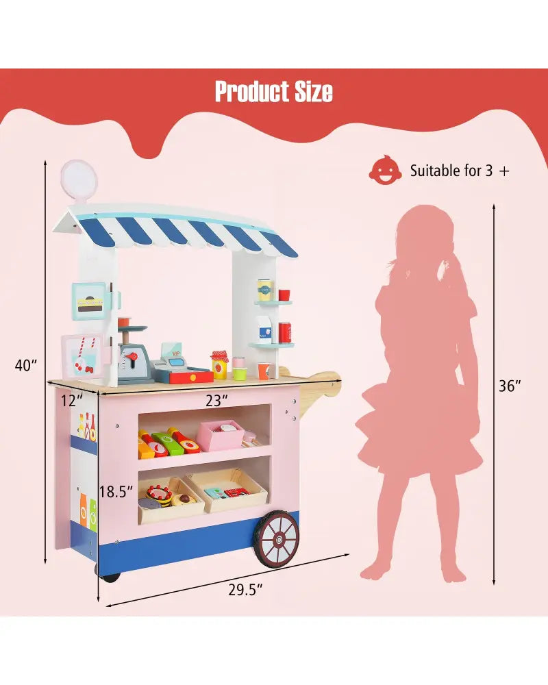 Toy Cart Play Set with POS Machine and Lovely Scale-Multicolor - Multicolor - Pretend Toys