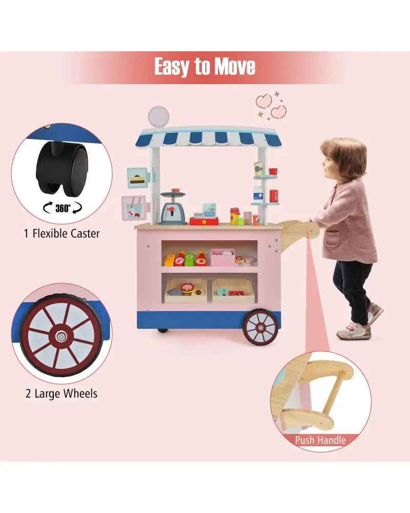 Toy Cart Play Set with POS Machine and Lovely Scale-Multicolor - Multicolor - Pretend Toys