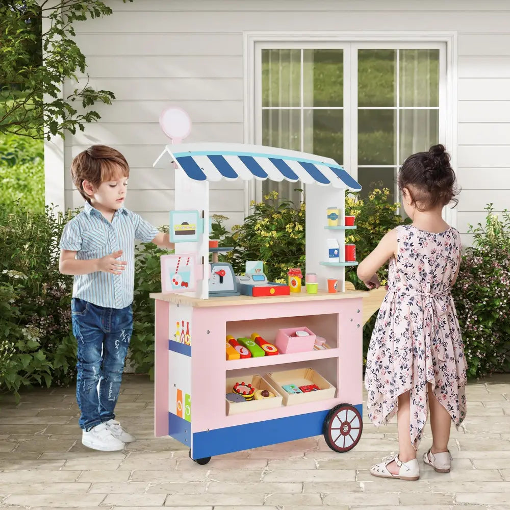 Toy Cart Play Set with POS Machine and Lovely Scale-Multicolor - Multicolor - Pretend Toys