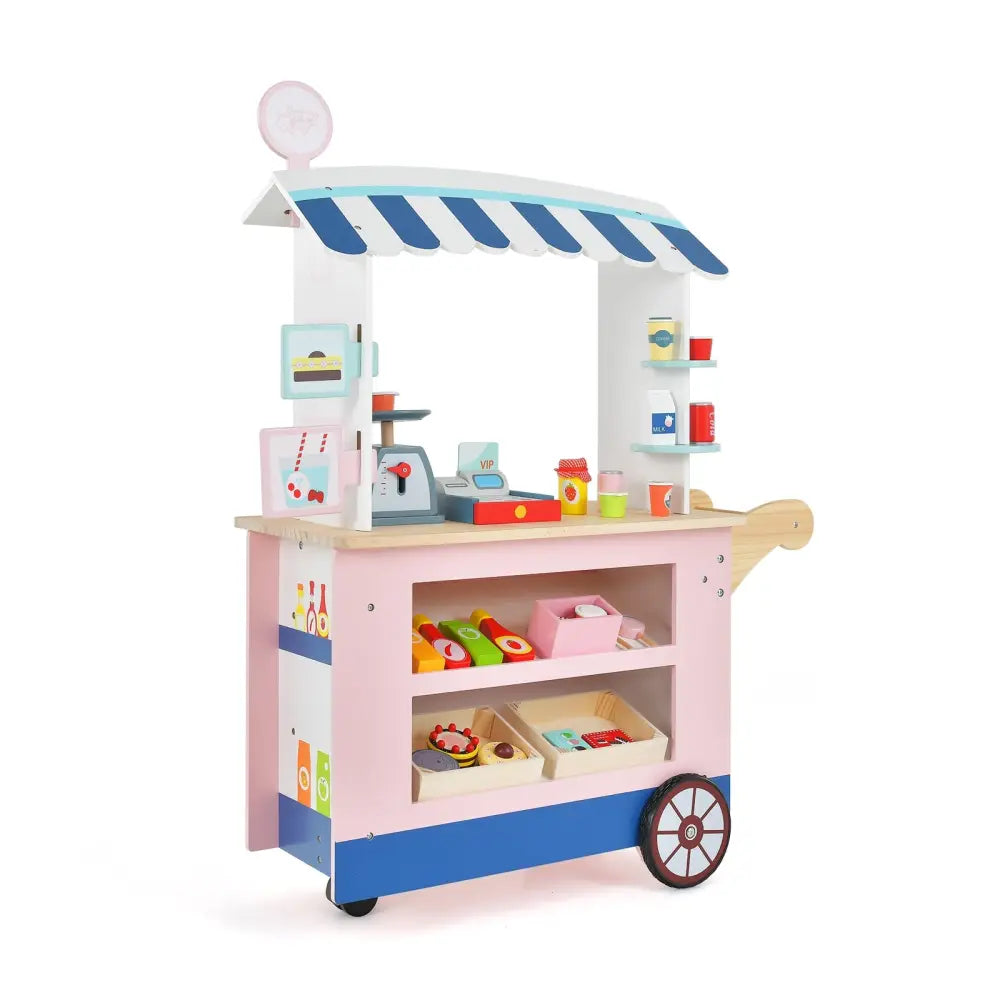 Toy Cart Play Set with POS Machine and Lovely Scale-Multicolor - Multicolor - Pretend Toys