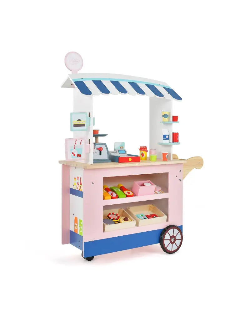 Toy Cart Play Set with POS Machine and Lovely Scale-Multicolor - Multicolor - Pretend Toys