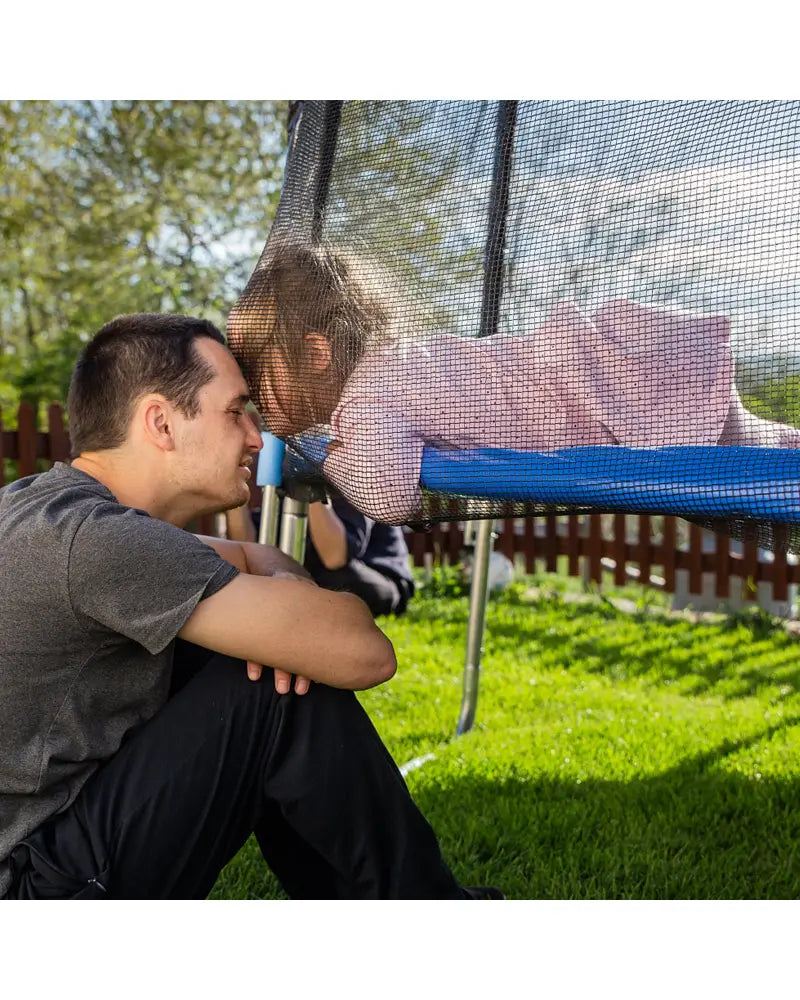Trampoline Replacement Protection Enclosure Net with Zipper-14ft - Black - Trampoline Accessories