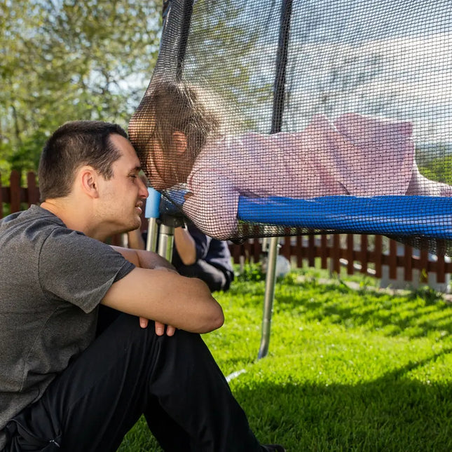 Trampoline Safety Replacement Protection Enclosure Net-16 ft - Black - Outdoor Play