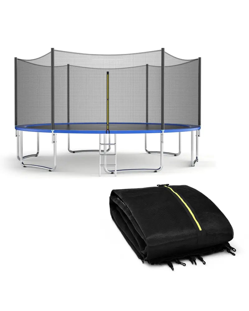 Trampoline Safety Replacement Protection Enclosure Net-16 ft - Black - Outdoor Play
