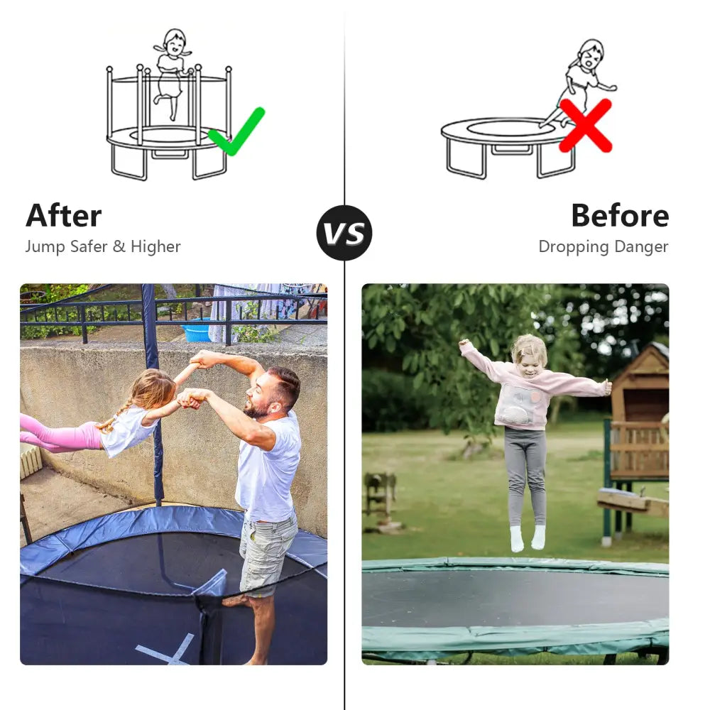 Trampoline Safety Replacement Protection Enclosure Net-8 ft - Outdoor Play