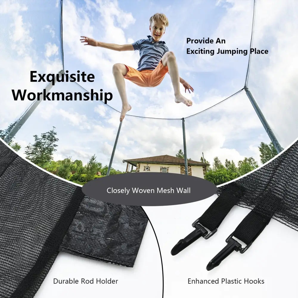 Trampoline Safety Replacement Protection Enclosure Net-8 ft - Outdoor Play