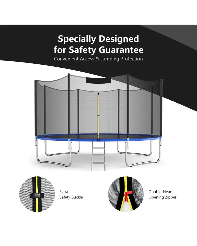 Trampoline Safety Replacement Protection Enclosure Net-8 ft - Outdoor Play