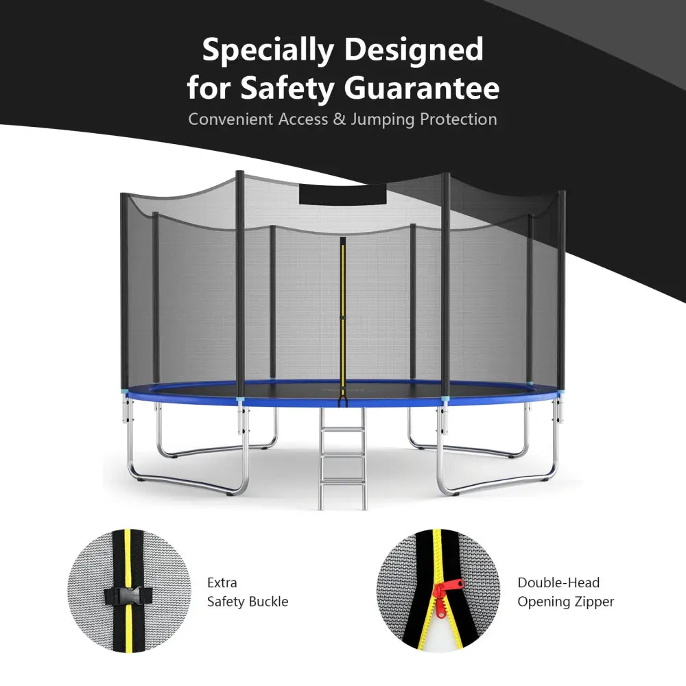 Trampoline Safety Replacement Protection Enclosure Net-8 ft - Outdoor Play