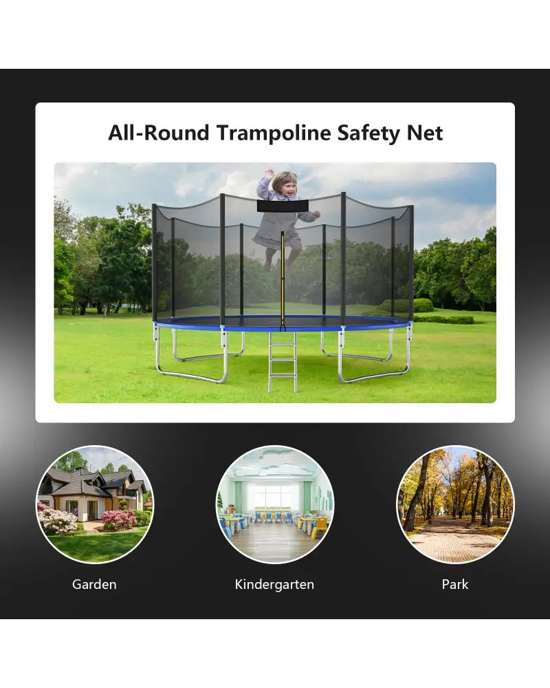 Trampoline Safety Replacement Protection Enclosure Net-8 ft - Outdoor Play