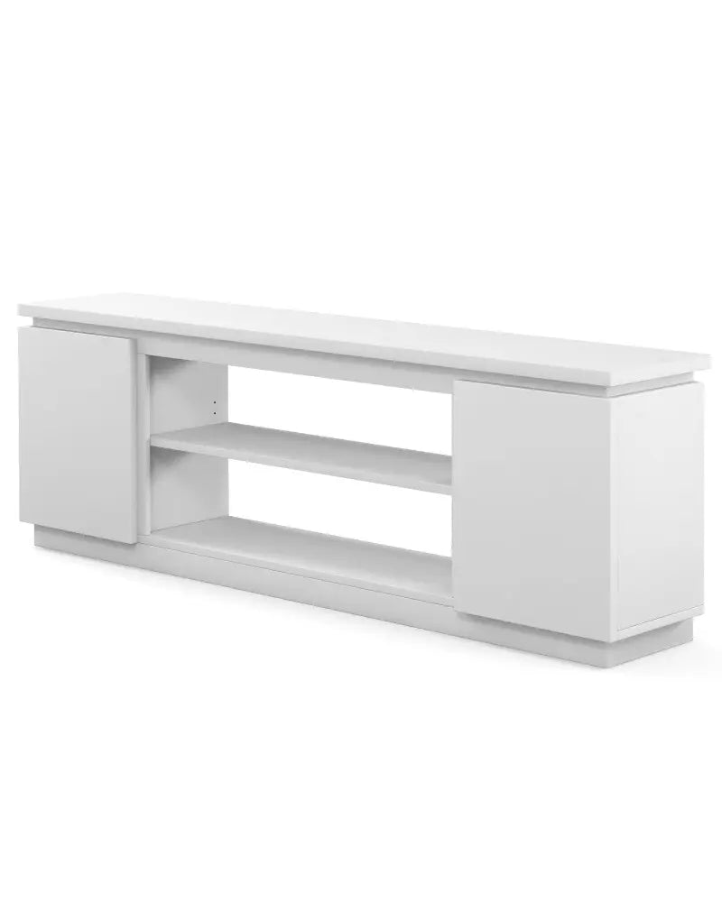 TV Cabinet with 3 Adjustable Shelves and Anti-Tipping Kits for TVs up to 80 Inch-White - White - Entertainment Centers