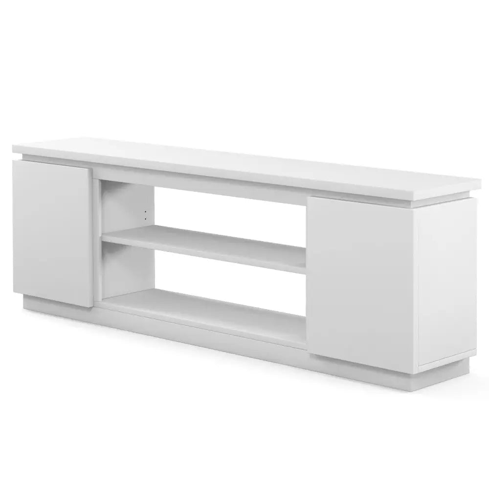 TV Cabinet with 3 Adjustable Shelves and Anti-Tipping Kits for TVs up to 80 Inch-White - White - Entertainment Centers